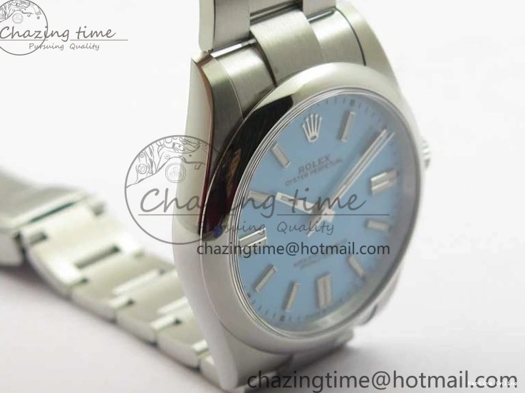 0514 Classic Oyster Perpetual 41mm 124300 ROF 1:1 Best Edition 904L Steel Tiffany Blue Dial on SS Bracelet A 2670